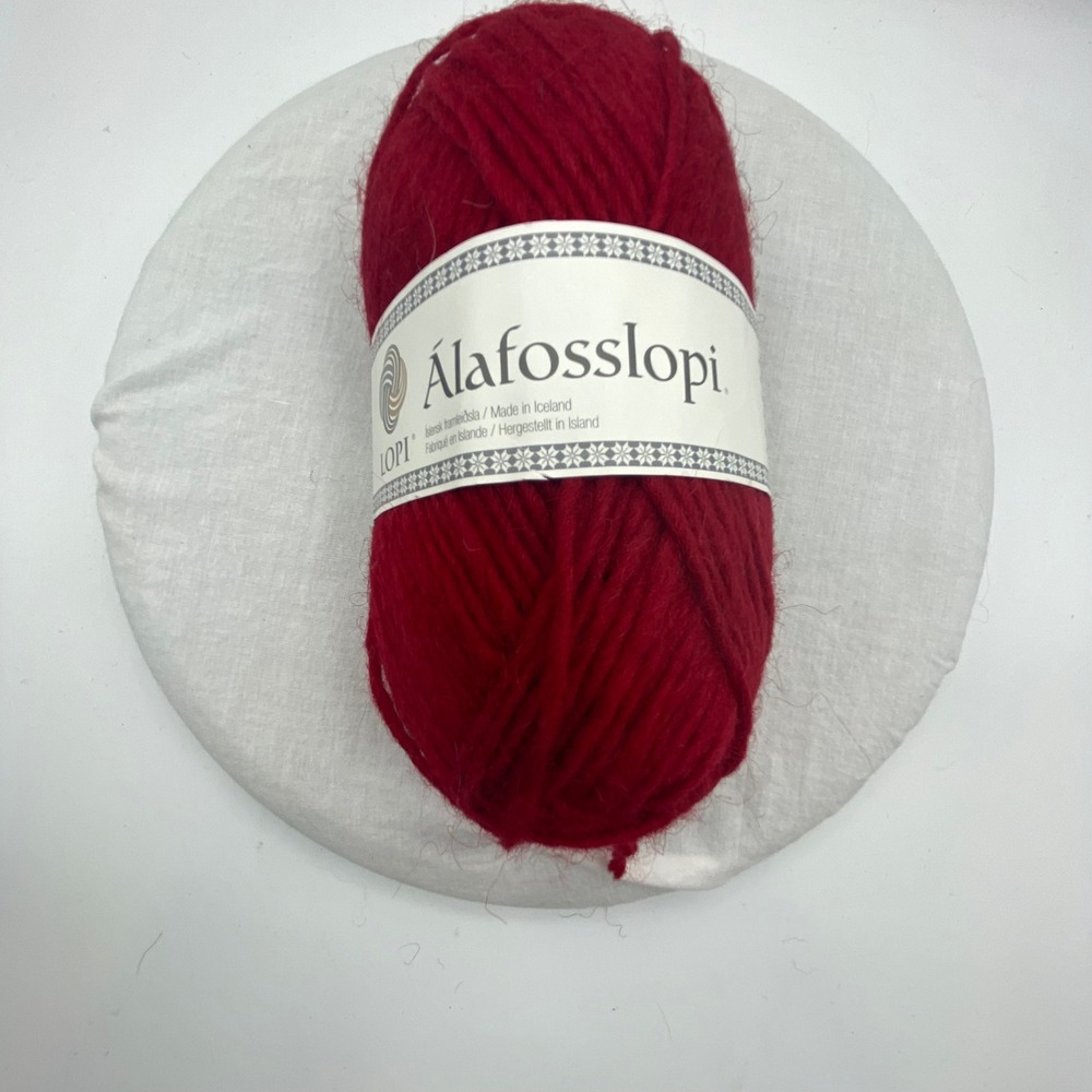 Istex Alafosslopi Icelandic Wool Yarn Red Shade 0047 Bulky 100g 109yd Crochet